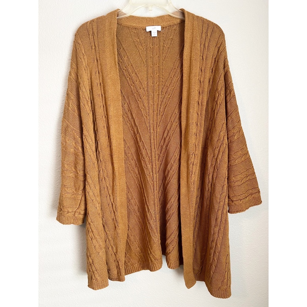 j. jill - Open Cable Knit 3/4 Sleeve Oversized Cardigan